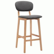 VidaXL Tabourets De Bar Lot De 2 Gris Foncé Tissu - gris 289368 VidaXL Tabourets De Bar Lot De 2 Gris Foncé Tissu - gris 289368