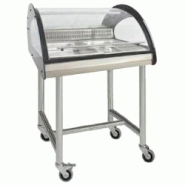 Vitrine d’exposition réfrigérée pour poisson. 2 gn avec roulettes - 700x890x1235 mm - 300 W 230/1V - 24F65526 Eurast - gris inox 24F65526 Vitrine d’exposition réfrigérée pour poisson. 2 gn avec roulettes - 700x890x1235 mm - 300 W 230/1V - 24F65526 Eurast - gris inox 24F65526
