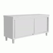 Vogue Armoire de travail 1800x900x600mm avec portes coulissantes inox - 5050984752278 Vogue Armoire de travail 1800x900x600mm avec portes coulissantes inox - 5050984752278