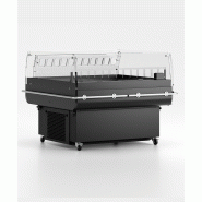 Îlot réfrigéré IMPULSE EWCC MINI 03 - bac carré 4 faces transparentes avec joues plexi renforcées