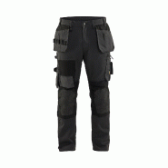 BLAKLADER Pantalon de travail kevlar stretch artisan 1554 - Gris Foncé/Noir XL - FR(48) - SE(C54) - Standards - Taille unique multicolore multi-maté