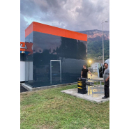 Conteneur de recyclage pour station de lavage avec disposition ajustable - 6mx2,5m et 12mx2,5m Conteneur de recyclage pour station de lavage avec disposition ajustable - 6mx2,5m et 12mx2,5m
