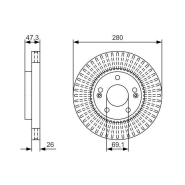 DISQUE DE FREIN BOSCH 0986479U10 DISQUE DE FREIN BOSCH 0986479U10