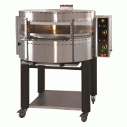 Four à pizza rotatif professionnel à gaz avec piètement inox 7 pizz... - PRP1+I