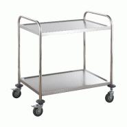 GastroHero Chariot de service et de transport Basic 2 - inox FR-L2