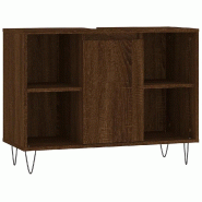 Helloshop26 - Armoire de salle de bain moderne avec espace de rangement 80 x 33 x 60 cm en bois d'ingénierie chêne marron 02_0049062 - marron Bois m