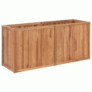 Helloshop26 - Jardinière bac lit surélevé plantes fleurs terrasse jardin de jardin 150 x 50 x 70 cm bois de teck solide marron 02_0039365 - 3000218 Helloshop26 - Jardinière bac lit surélevé plantes fleurs terrasse jardin de jardin 150 x 50 x 70 cm bois de teck solide marron 02_0039365 - 3000218