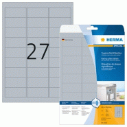 HERMA 675 étiquettes argent Special, en film polyester, format 63,5 x 29,6 mm (25 feuilles A4 / cdt) - 4222