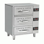 Meuble chauffant inox avec 3 tiroirs GN 1/1 - L 824 mm