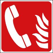 Panneau de signalisation - téléphone à utiliser en cas d'incendie