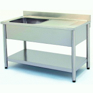 Plonge inox 1 bac 1400x700 mm avec égouttoir droite