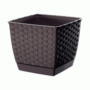 Prosperplast - Pot RATOLLA SQUARE 1,5 L - 14,5x14,5x12,6 cm, coloris Ocre foncé - marron plastique polypropylène ZA3825