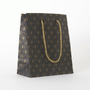 Sac luxe Artdeco noir 19+10X23cm - par 12