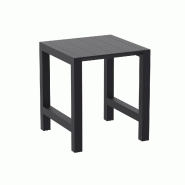 SIESTA EXCLUSIVE Table haute extensible d'extérieur Vegas Bar 100-140 cm Noire - noir plastique polypropylène SP-SI-782BL