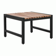 Tabourets de bar bas en acier et acacia (lot de 4) | Bolero - DK904