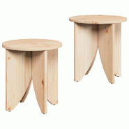 VidaXL Table basse 2 pcs Naturel Modèle Zenith Industriel - 873544