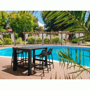 Lot de 4 Chaises de Bar empilables - Polypropylène - AIR