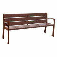 Banc plastique recyclé Silaos®6 lames - Avec