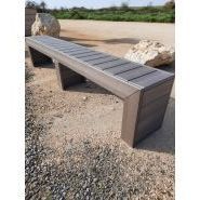 Banquette Sauves 150cm - 100% recyclée - PolyAl - Gris naturel, marron ou carbone_1