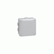 Boîte de dérivation carrée plexo dimensions 105x105x55mm  gris ral7035