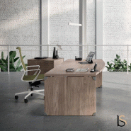 Bureau arqué X time avec pieds bois - Quadrifoglio. - 180, Orme_0