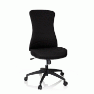 Chaise de bureau / chaise pivotante XT tissu noir hjh OFFICE - noir polyester 760012