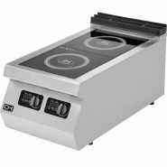 Climahosteleria Cuiseur à induction de table 2 zones 2 x 3 kW 400x730x300h mm EMPPLS7IND010 700 Line Istanbul - EMPPLS7IND010