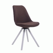 CLP Chaise de salle à manger Troyes Pivotante Tissu Pieds Rond Marron - 151855903 CLP Chaise de salle à manger Troyes Pivotante Tissu Pieds Rond Marron - 151855903