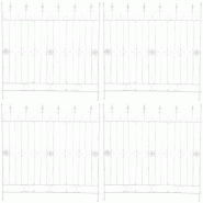 CLP Lot de 4 Treillis de jardin Mangold Blanc - blanc métal 320336