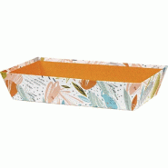 Corbeille carton Orange Fraîcheur 33x20x7cm