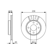 Disque de frein BOSCH 0986479082 - ventilé - boîte de 2 disques - avant - 4 trous Disque de frein BOSCH 0986479082 - ventilé - boîte de 2 disques - avant - 4 trous