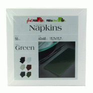 ECOLOMIQUE - 50 Pcs - Serviette de table en coton vert - 400 x 395 mm - vert textile ECO210SVCC40GN