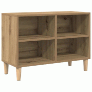 Helloshop26 - Meuble TV rectangulaire moderne espace de rangement 69,5 x 30 x 50 cm en bois d'ingénierie artisian oak 02_0051896 - Bois massif 300023