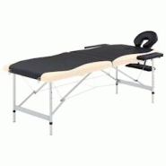 Helloshop26 - ok Table de massage pliable 2 zones Inox noir et beige 02_0001806 - 3000088921539 Helloshop26 - ok Table de massage pliable 2 zones Inox noir et beige 02_0001806 - 3000088921539