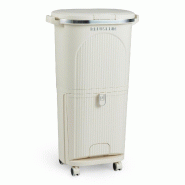 Helloshop26 - Poubelle à tri double avec 2 seaux amovibles 43 x 29 x 74,5 cm usage mains libres design contemporain en PP beige 20_0017271 - 30002317