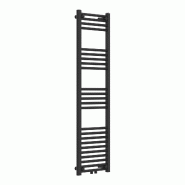 Helloshop26 - Radiateur sèche-serviettes chauffage salle de bain acier 140 x 40 cm noir 03_0010420 - noir 3000225213992