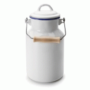 IBILI set de 6 pots à lait vintage BLANC en acier émaillé 1 L pour présentation et service 904301 - blanc acier 8411922436204