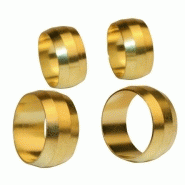 Lot de 4 bagues serrage biconique laiton d.10 pour tube en cuivre Lot de 4 bagues serrage biconique laiton d.10 pour tube en cuivre