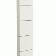 Montant Totem 5 rainures 10x30x195 cm - blanc premium ST19