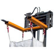 Palonnier de levage pour big-bag pour chariot élévateur avec fourreaux - Réf B-TBB-W-RAL2000 Palonnier de levage pour big-bag pour chariot élévateur avec fourreaux - Réf B-TBB-W-RAL2000