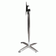 Piètement pliant Ugine Ht108 en alu brillant p.Mange debout ext 70x70,Ø70cm maxi