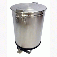 Poubelle inox avec pédale à pied Ø39 cm 50 litres | L2g - 900530615