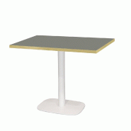 RestooTab - Table Round blanc 110x70cm verde comodoro fenix chants couleur laiton - vert Bois manufacturé TB-ROURC1-11070M-VER.CO-LAI