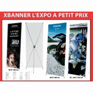 Stand d'affichage x-banner 60 x 160 cm et 80x180 cm