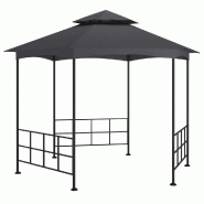 VidaXL Belvédère avec parois 3,1x2,7 m Anthracite Modèle Atlas Flex Plus - noir 313933