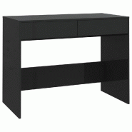 VidaXL Bureau Noir 101x50x76,5 cm Bois d'ingénierie Modèle Lofty Chic - noir multi-matériau 809558