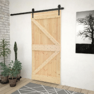 Vidaxl porte coulissante avec kit de quincaillerie 80x210cm pin massif 3057485