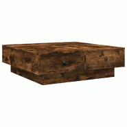 VidaXL Table basse Chêne fumé 90x90x28 cm Bois d'ingénierie Modèle Nova Urban - 848091