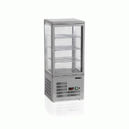 Vitrine panoramique réfrigérée positive grise 78 litres | Tefcold - UPD80-GREY