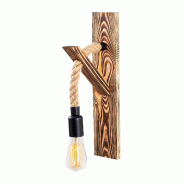 WellHome - Applique murale Baikal couleur bois 9 x 17 x 45 cm - marron Bois massif WH2574